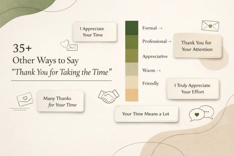 35+ Other Ways to Say "Thank You for Taking the Time"