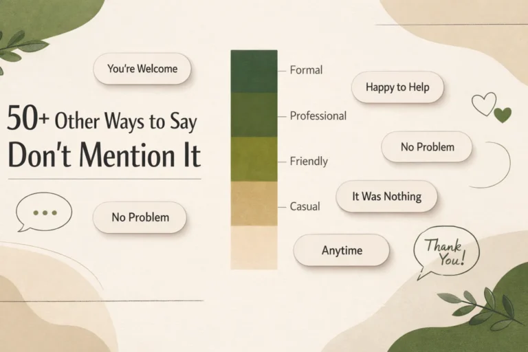 50+ Other Ways to Say Don’t Mention It