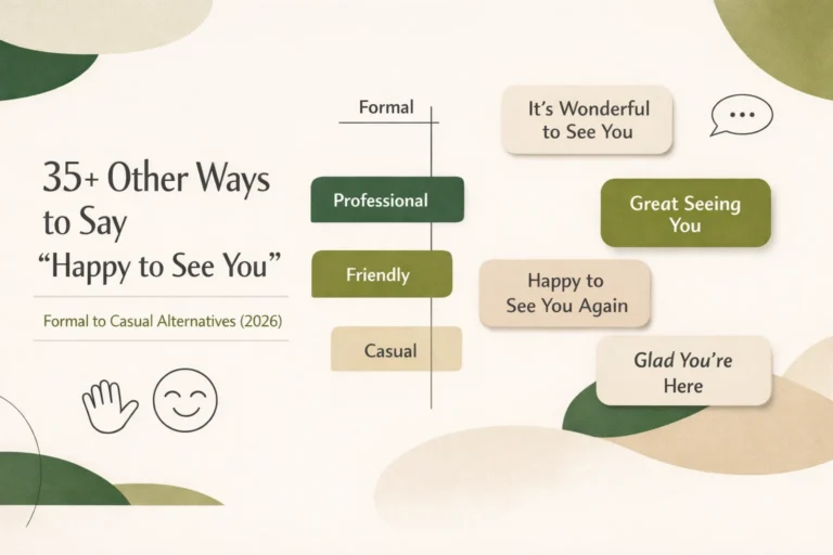 35+ Other Ways to Say "Happy to See You"