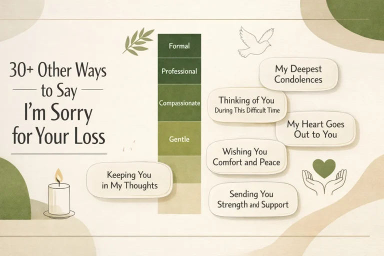 30+ Other Ways to Say I’m Sorry for Your Loss