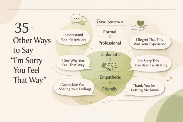 35+ Other Ways to Say "I'm Sorry You Feel That Way"