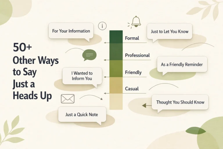 50+ Other Ways to Say Just a Heads Up