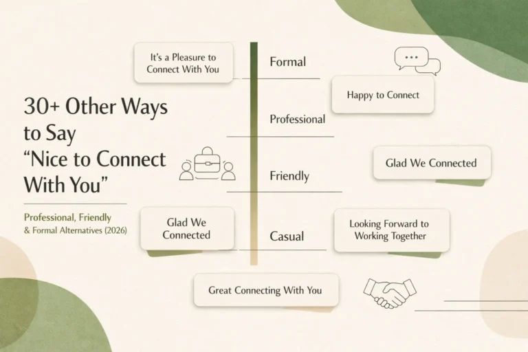 30+ Other Ways to Say Nice to Connect With You