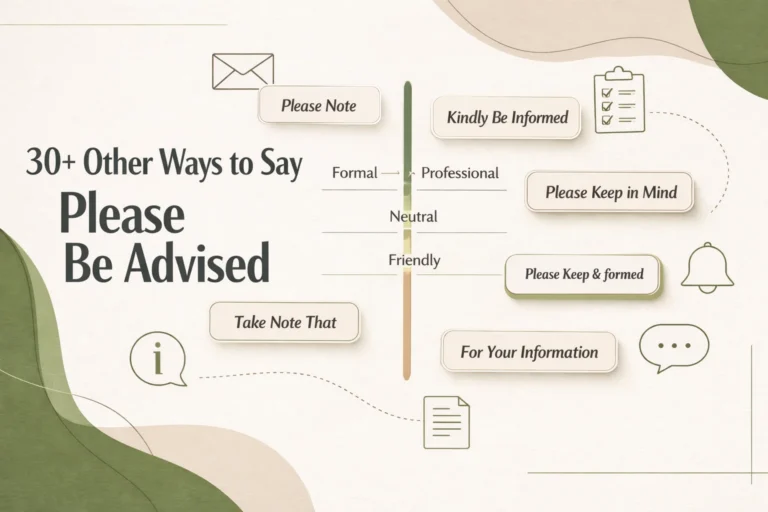 30+ Other Ways to Say Please Be Advised