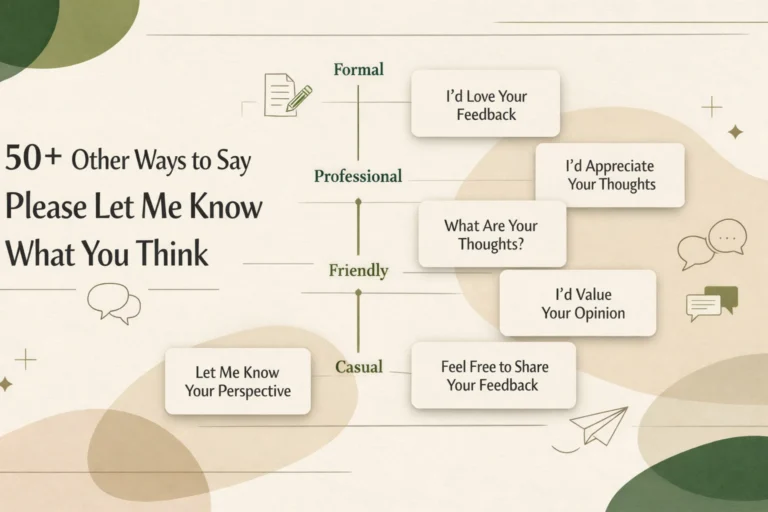 50+ Other Ways to Say Please Let Me Know What You Think