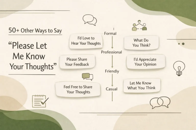 50+ Other Ways to Say "Please Let Me Know Your Thoughts"
