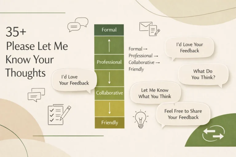 35+ Other Ways To Say Please Let Me Know Your Thoughts