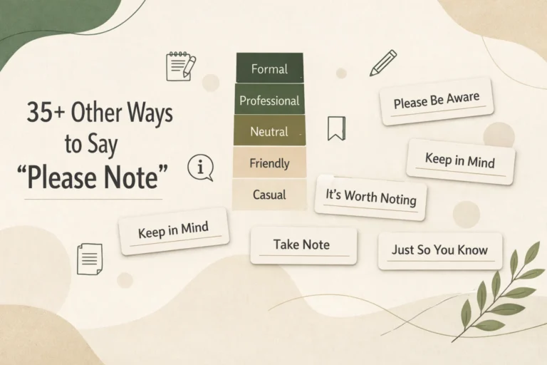 35+ Other Ways to Say "Please Note"