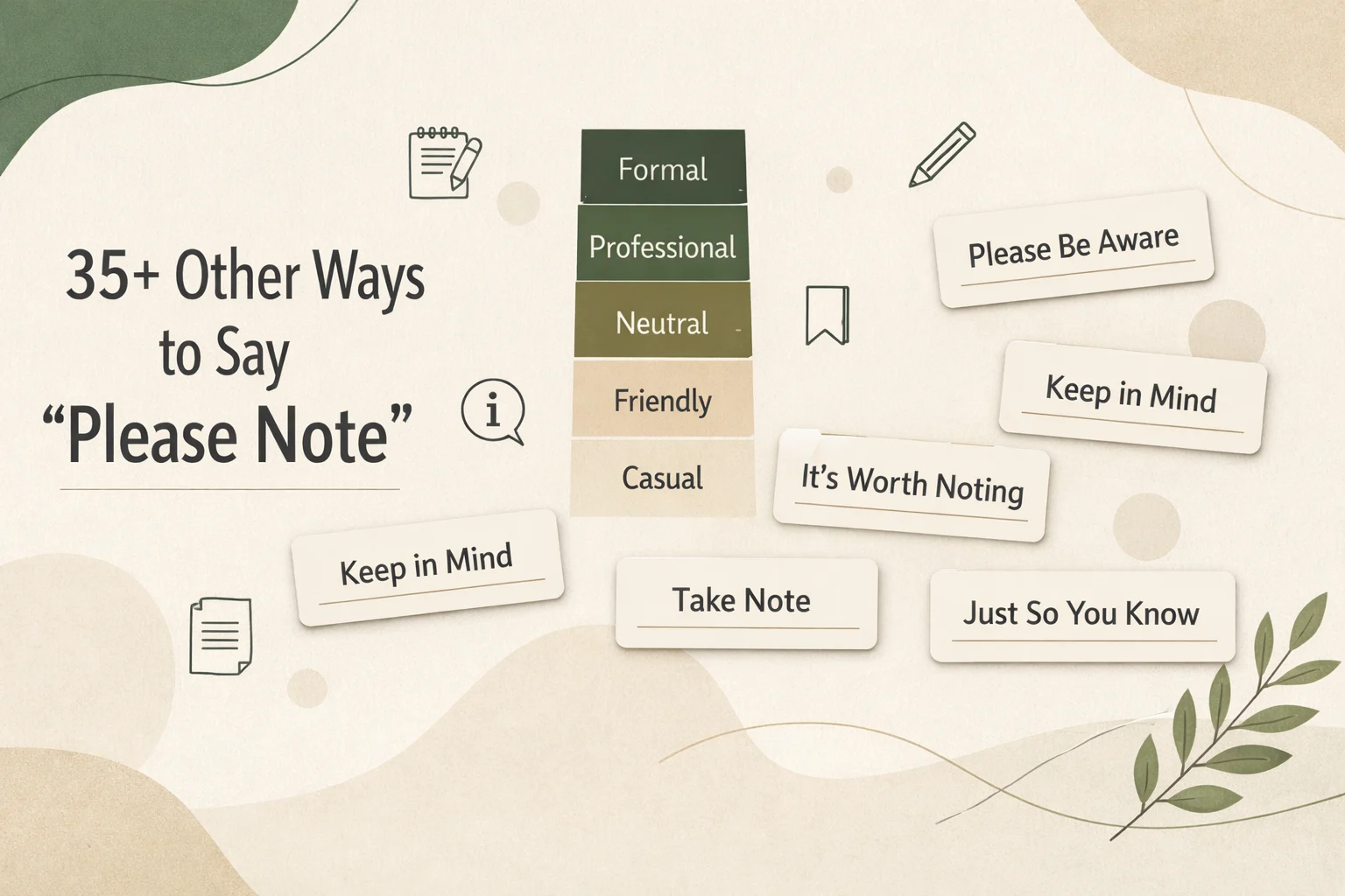 35+ Other Ways to Say "Please Note"