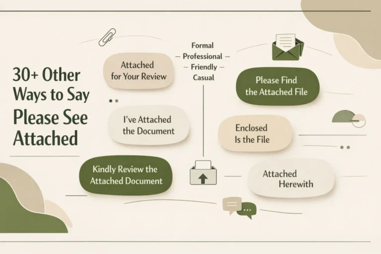 30+ Other Ways to Say Please See Attached