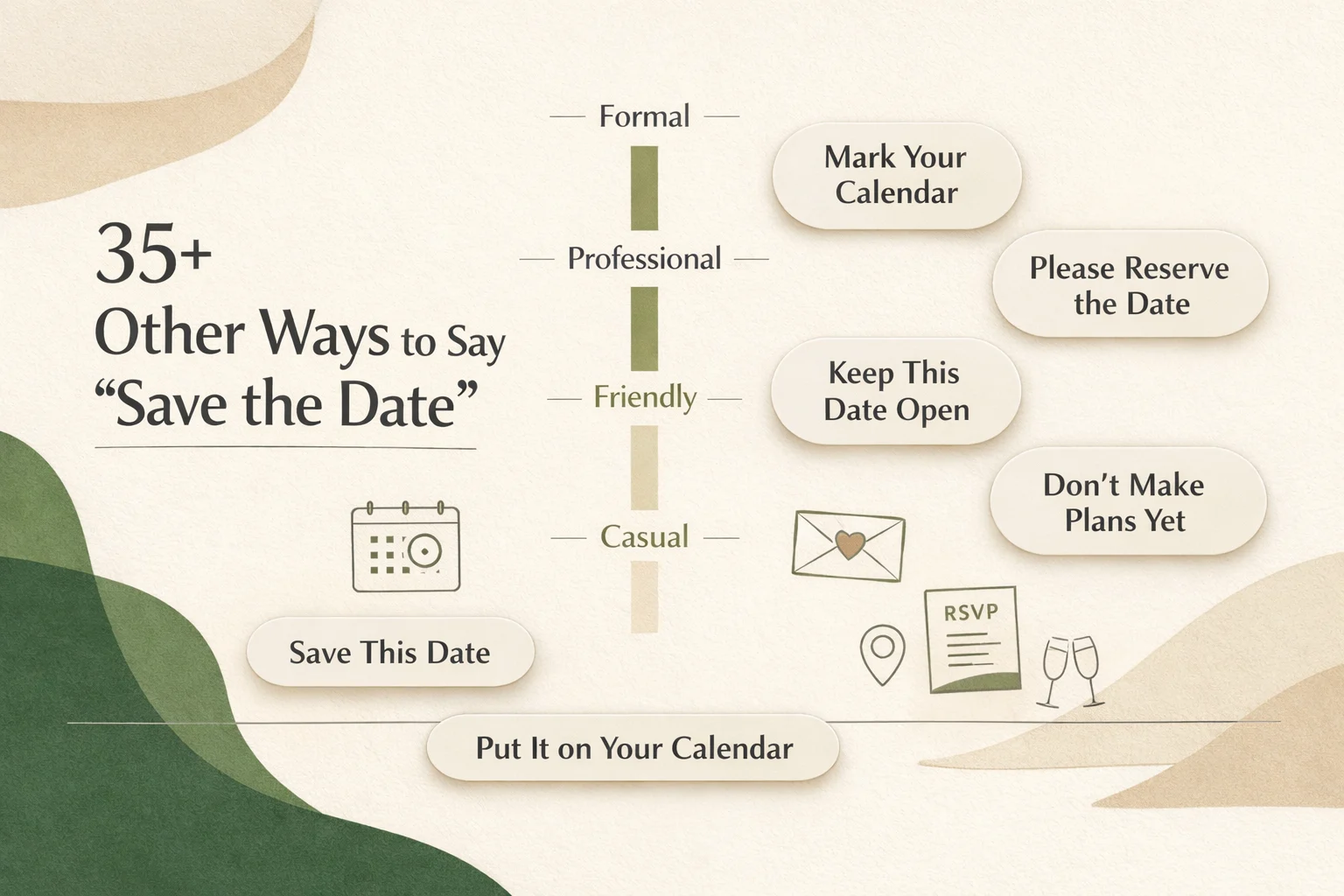 35+ Other Ways to Say "Save the Date"