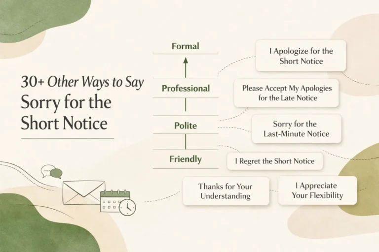 30+ Other Ways to Say Sorry for the Short Notice