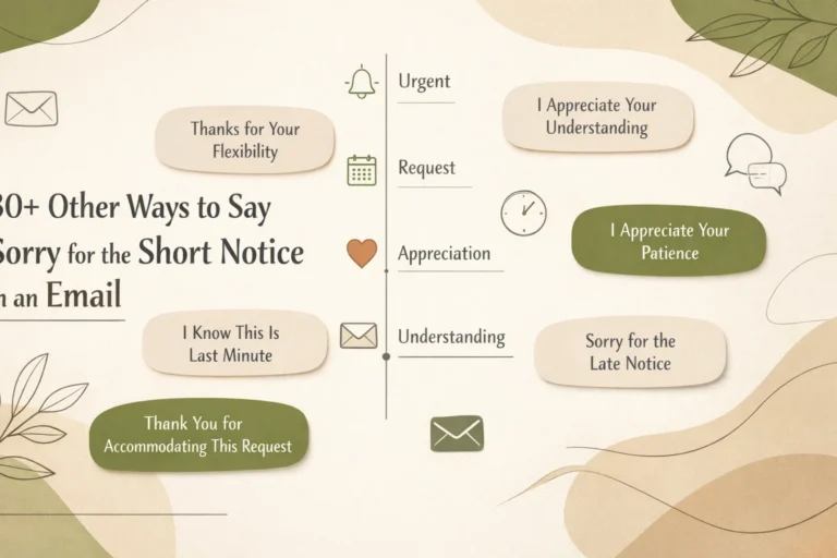 30+ Other Ways to Say Sorry for the Short Notice in an Email