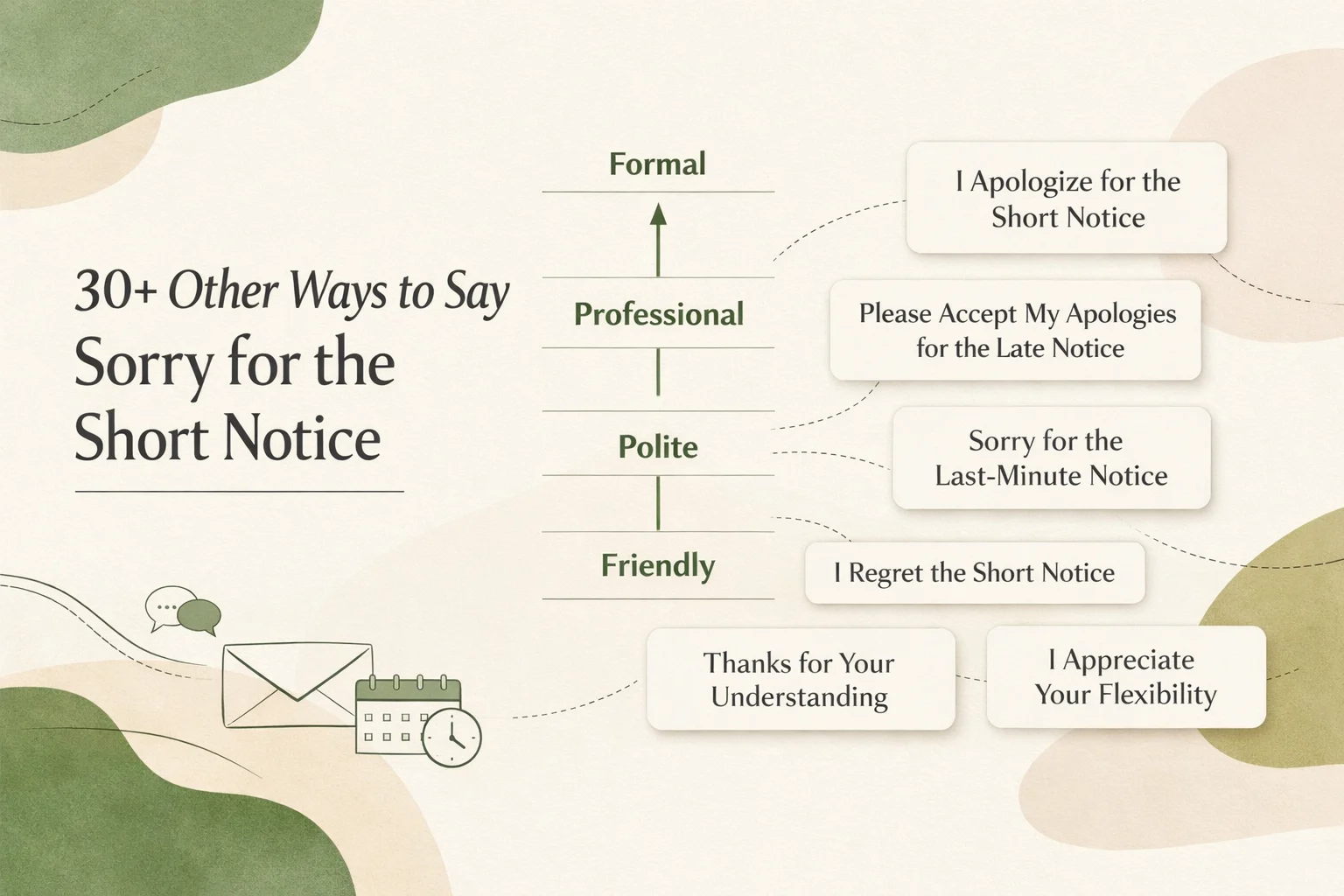 30+ Other Ways to Say Sorry for the Short Notice