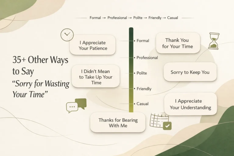 35+ Other Ways to Say "Sorry for Wasting Your Time"