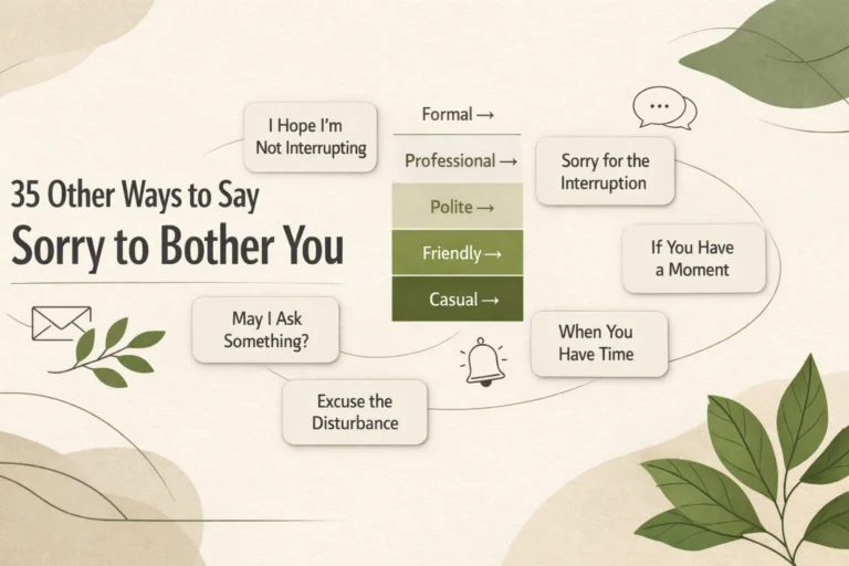 35 Other Ways to Say Sorry to Bother You