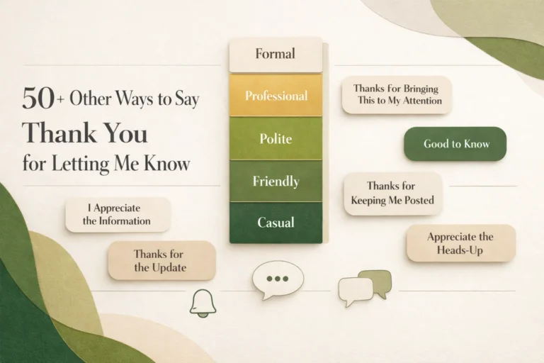 50+ Other Ways to Say Thank You for Letting Me Know