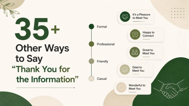 35+ Other Ways to Say "Thank You for the Information"
