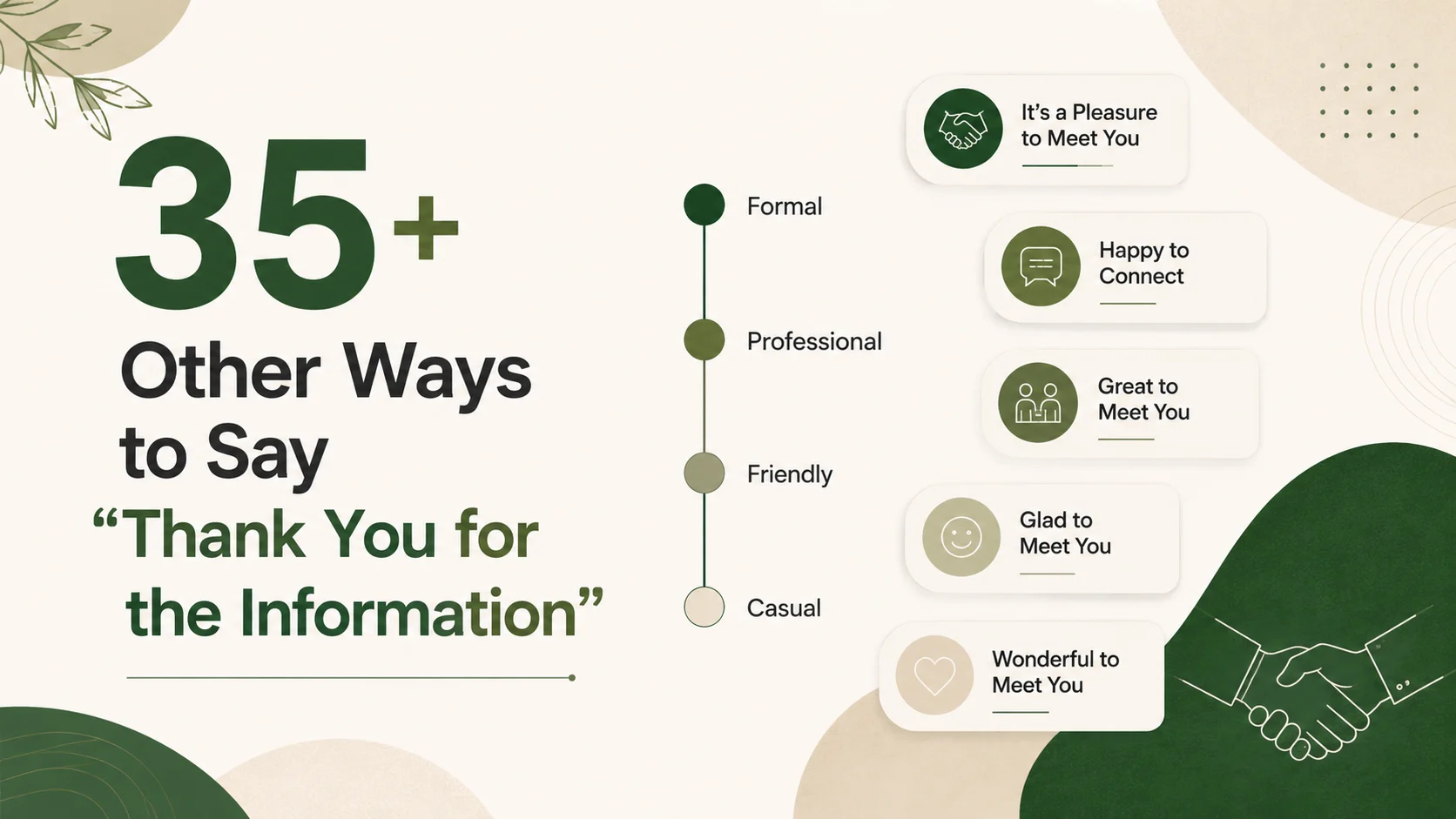 35+ Other Ways to Say "Thank You for the Information"