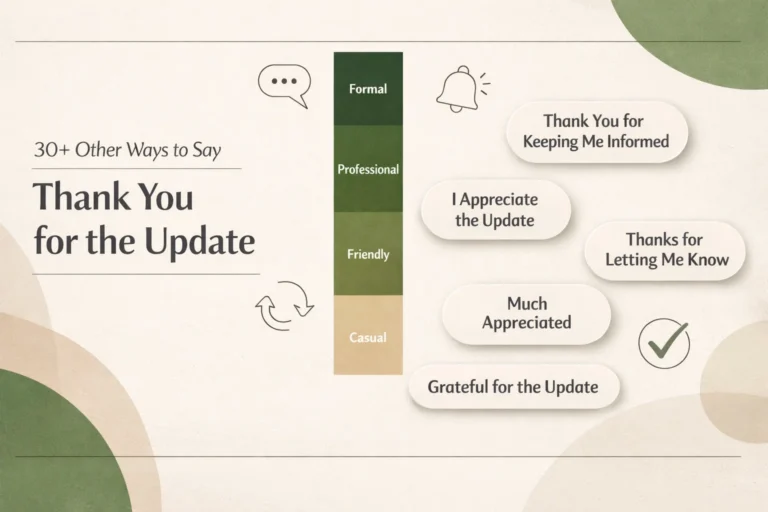 30+ Other Ways to Say Thank You for the Update