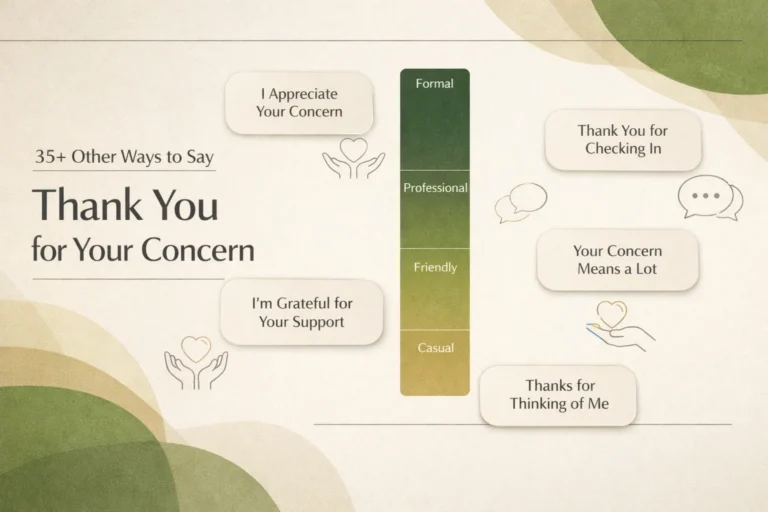 35+ Other Ways to Say Thank You for Your Concern