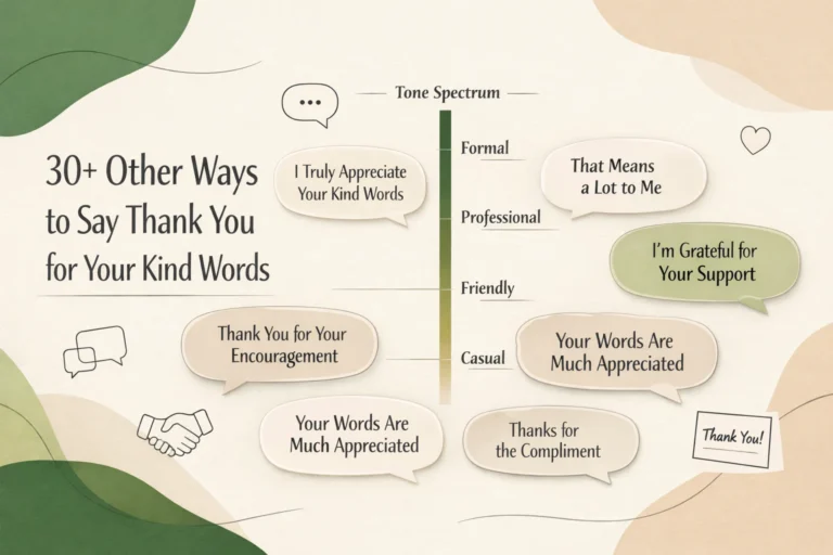 30+ Other Ways to Say Thank You for Your Kind Words