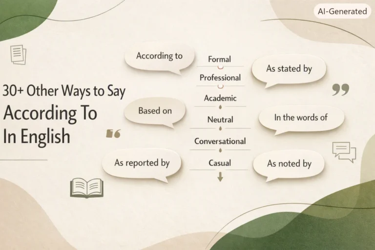30+ Other Ways to Say According To In English