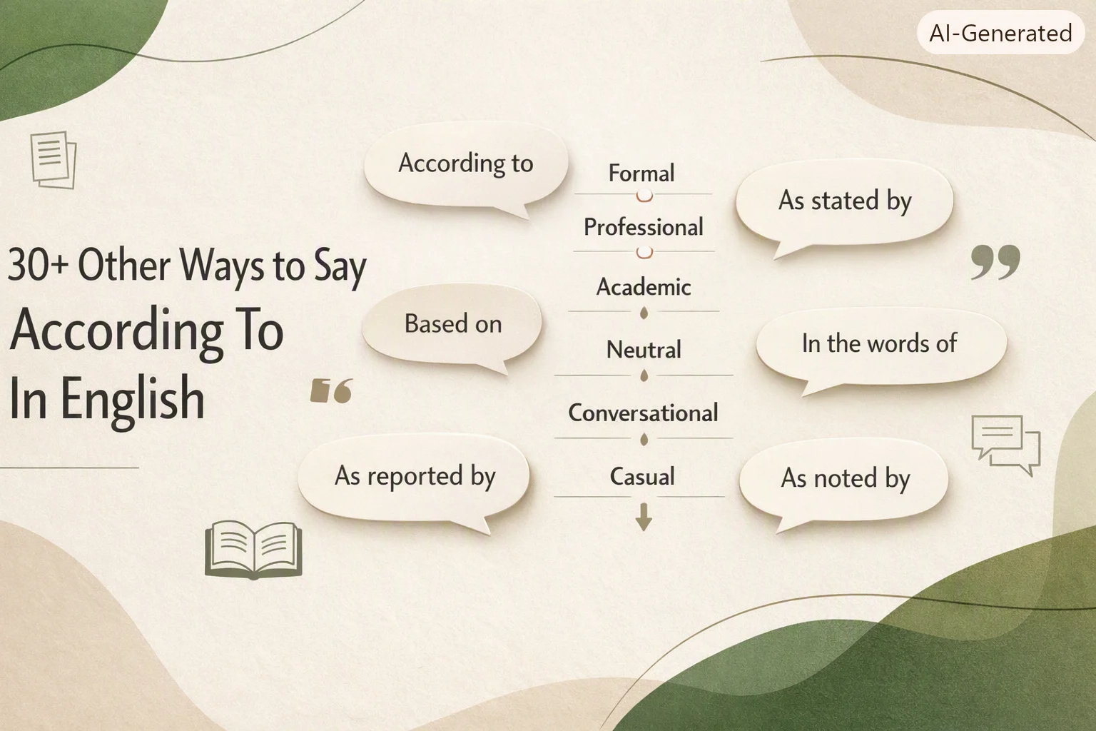 30+ Other Ways to Say According To In English