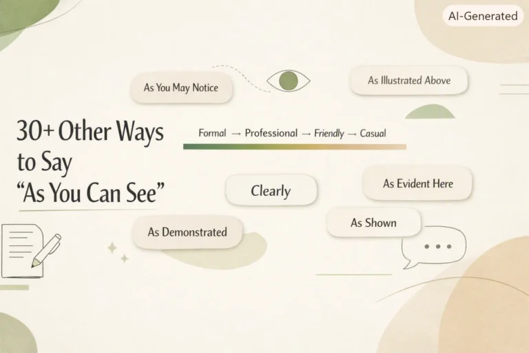 30+ Other Ways to Say “As You Can See”