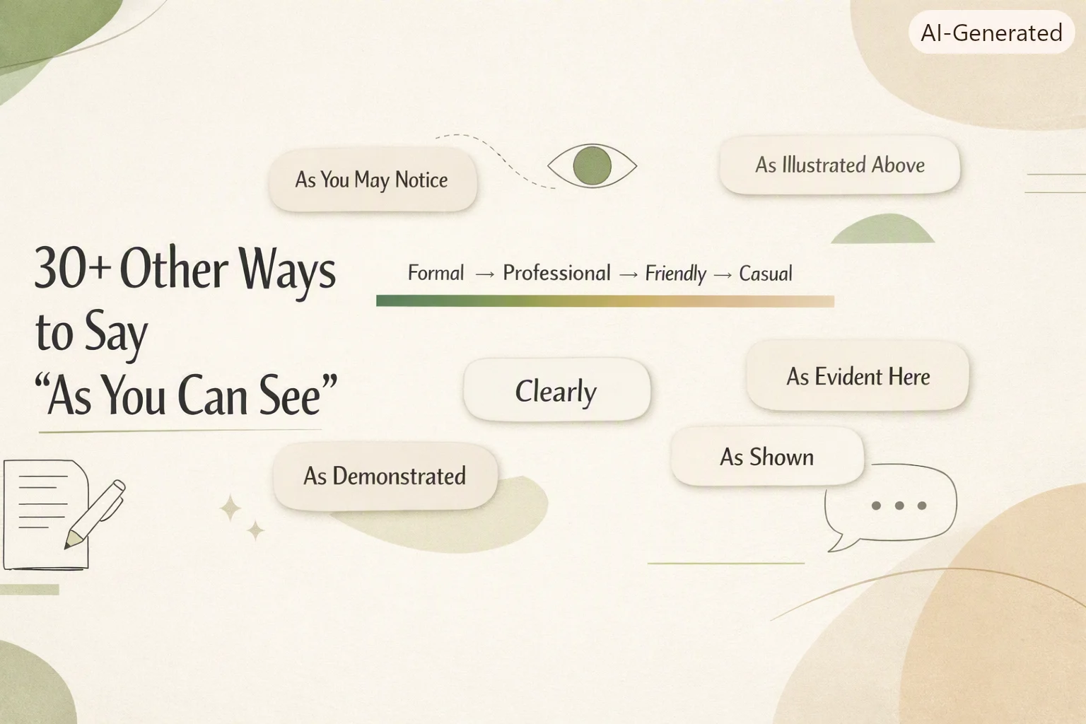 30+ Other Ways to Say “As You Can See”