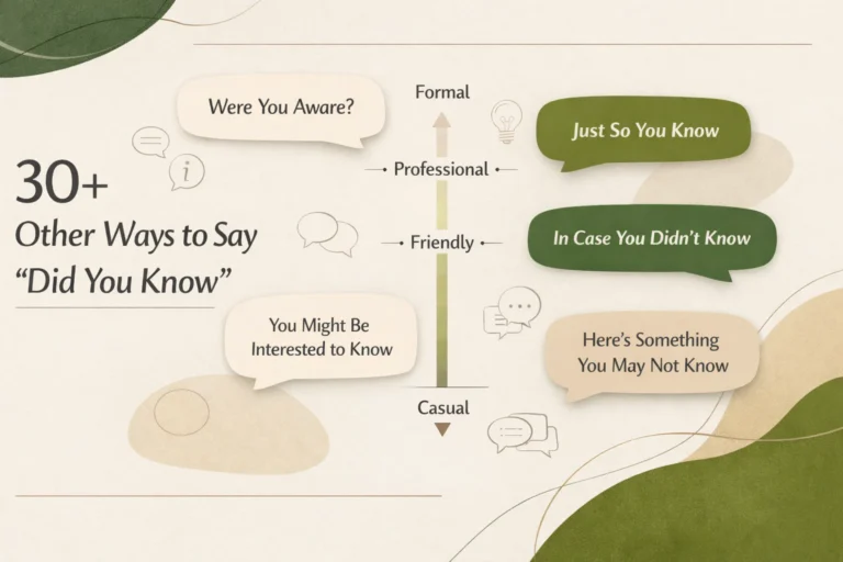 30+ Other Ways to Say Did You Know