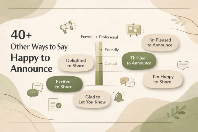 40+ Other Ways to Say Happy to Announce