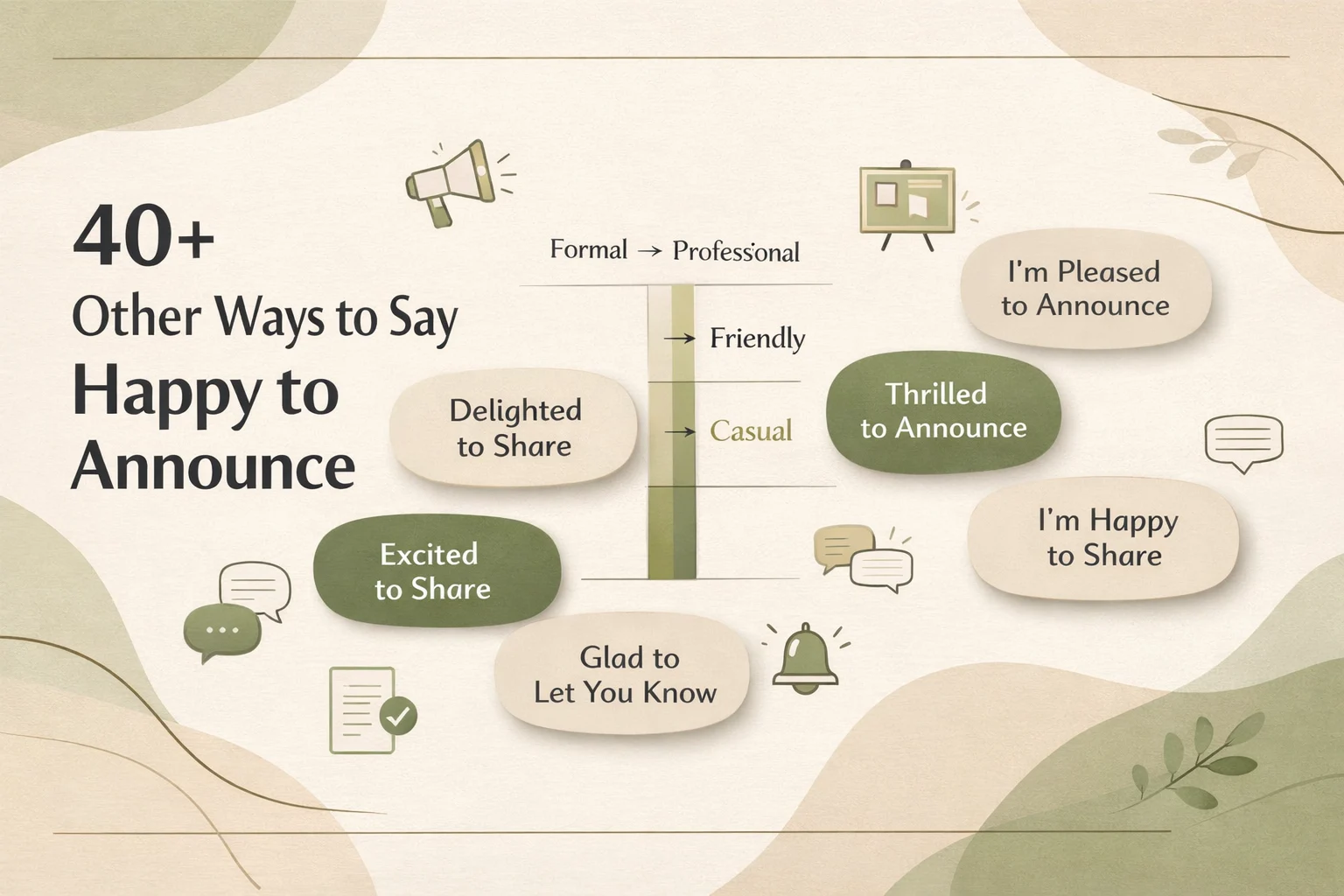 40+ Other Ways to Say Happy to Announce