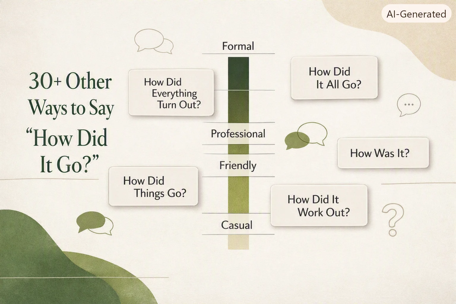 30+ Other Ways to Say How Did It Go