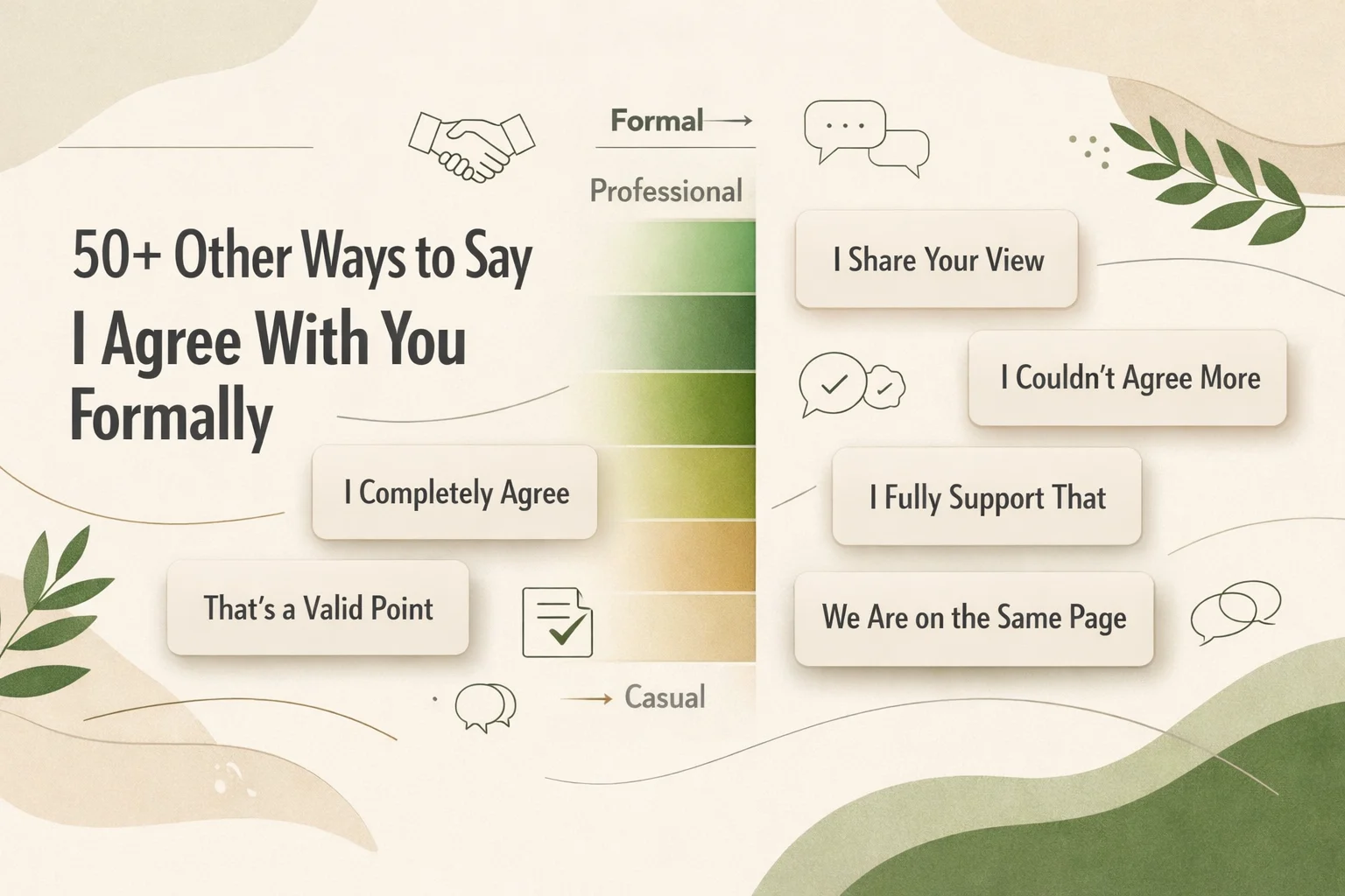 50+ Other Ways to Say I Agree With You Formally