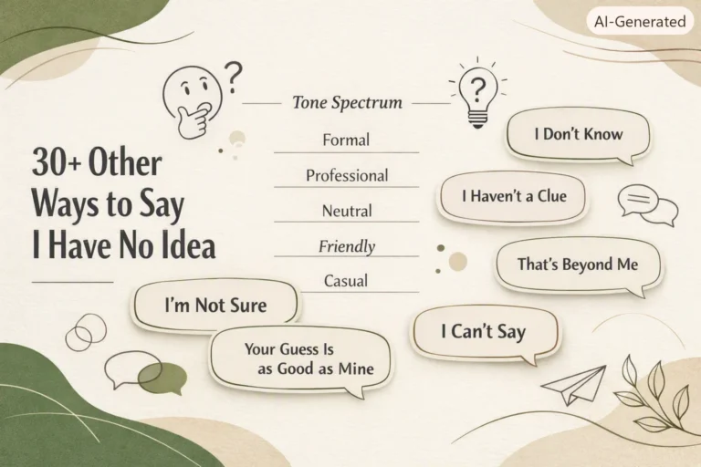 30+ Other Ways to Say I Have No Idea