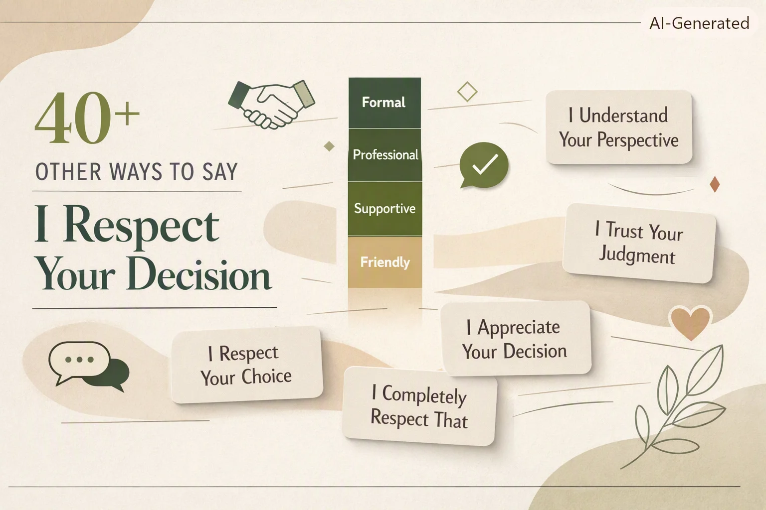 40+ Other Ways to Say I Respect Your Decision