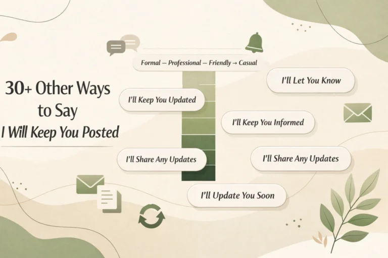 30+ Other Ways to Say I Will Keep You Posted