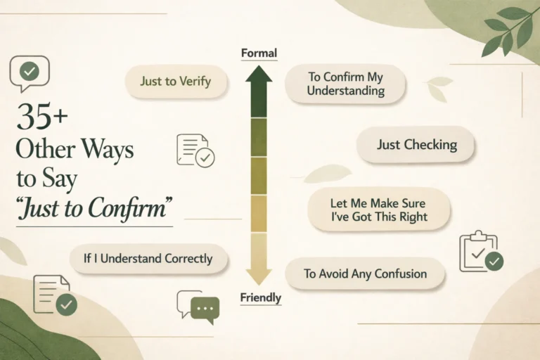 35+ Other Ways to Say "Just to Confirm"