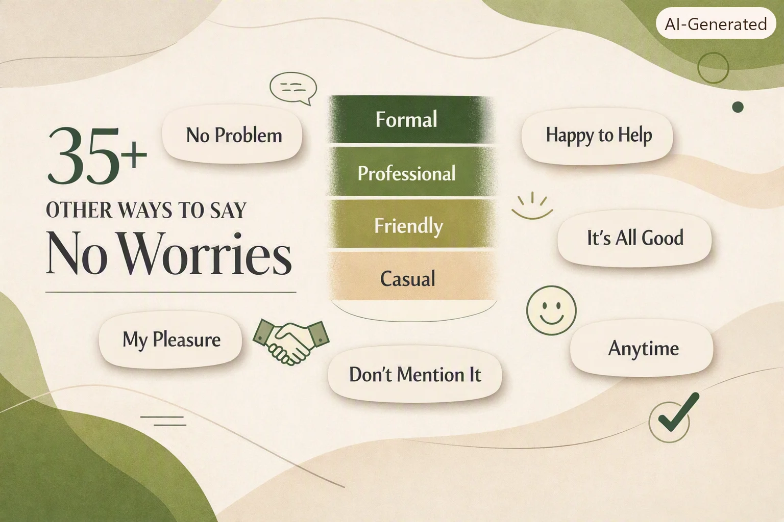35+ Other Ways to Say No Worries