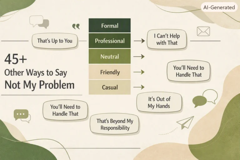 45+ Other Ways to Say Not My Problem