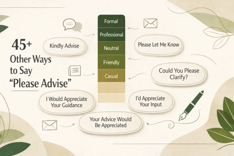 45+ Other Ways to Say "Please Advise"
