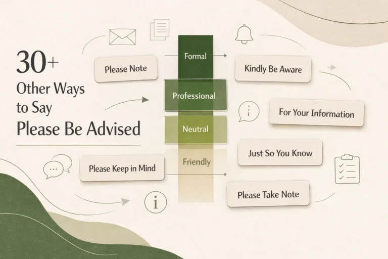 30+ Other Ways to Say Please Be Advised