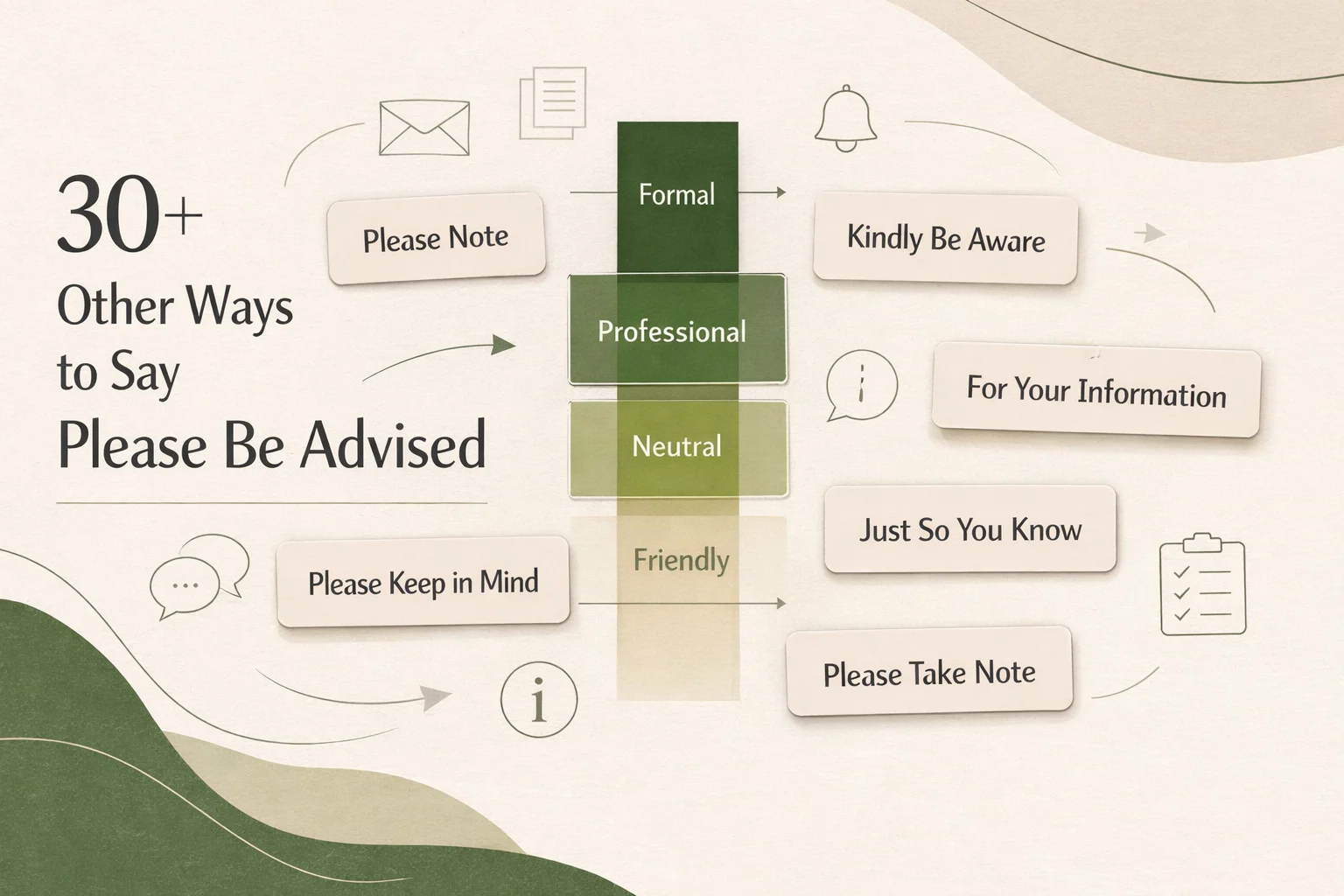 30+ Other Ways to Say Please Be Advised