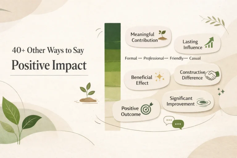 40+ Other Ways to Say Positive Impact