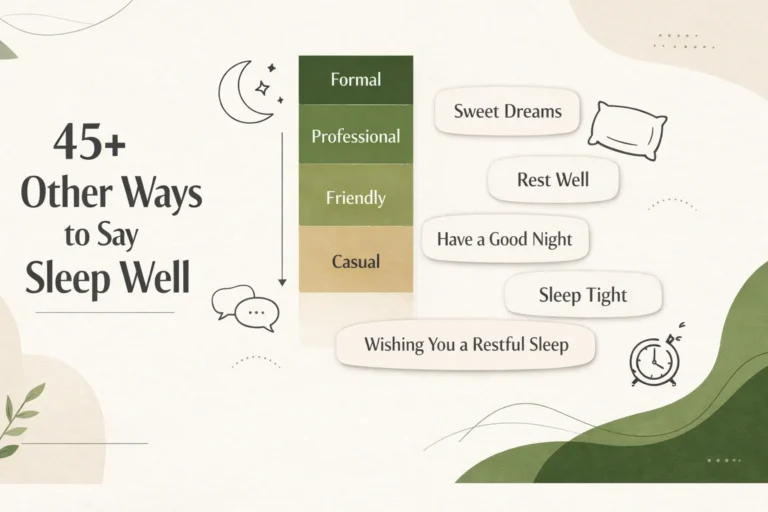 45+ Other Ways to Say Sleep Well