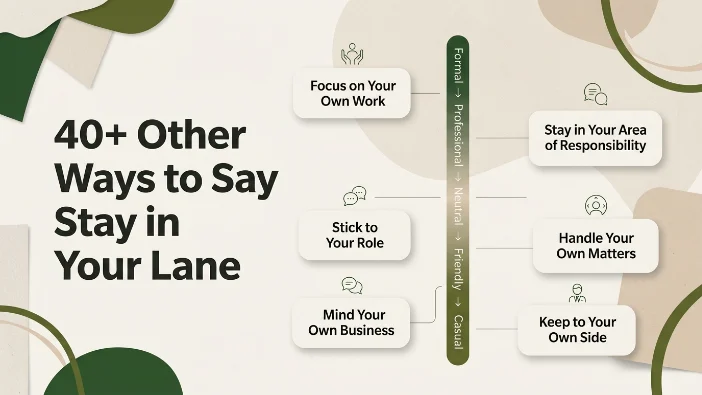 40+ Other Ways to Say Stay in Your Lane