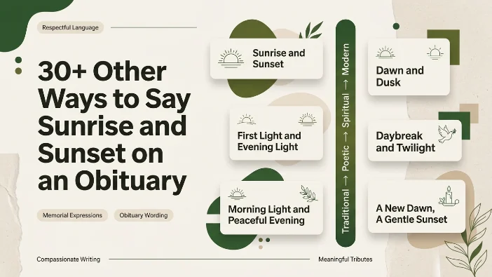 30+ Other Ways to Say Sunrise and Sunset on an Obituary