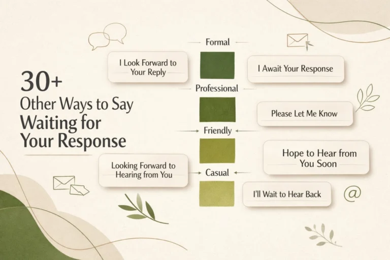 30+ Other Ways to Say Waiting for Your Response