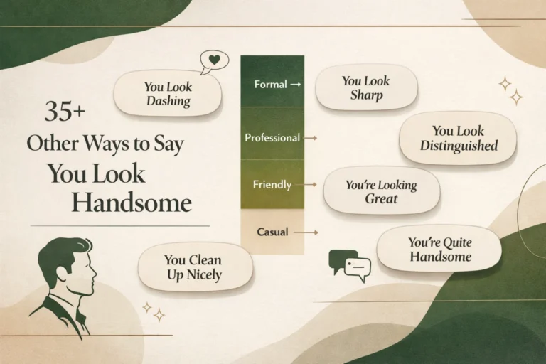 35+ Other Ways to Say You Look Handsome